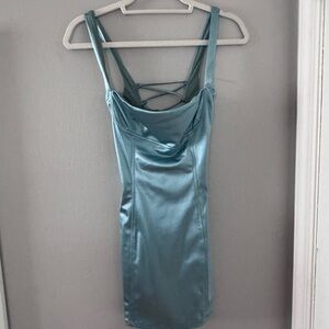Lucy in the Sky Blue Satin Dress
